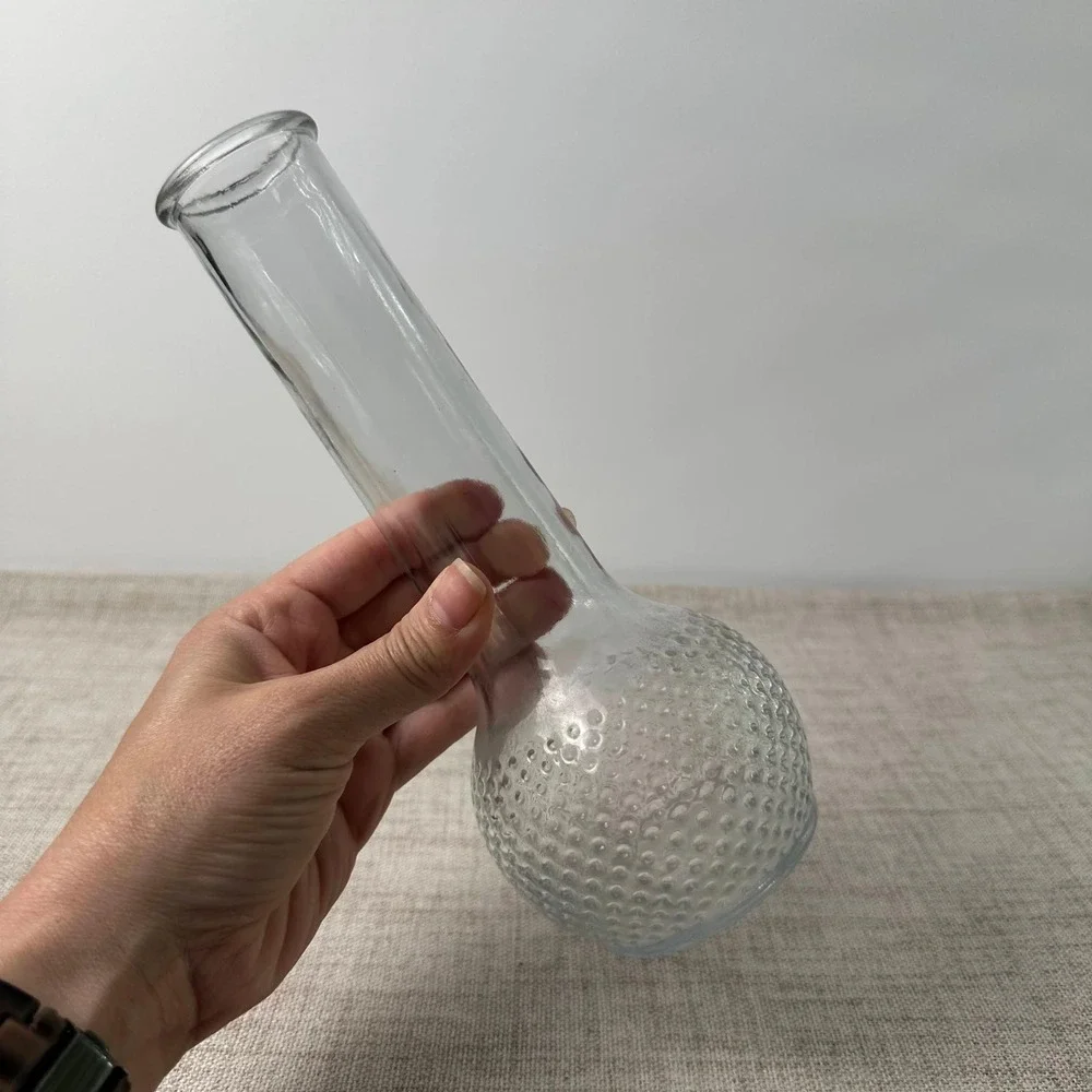 Vintage Clear Glass Bud Vases Set of 3 Hobnail Bubble Textured Pressed Glass USA